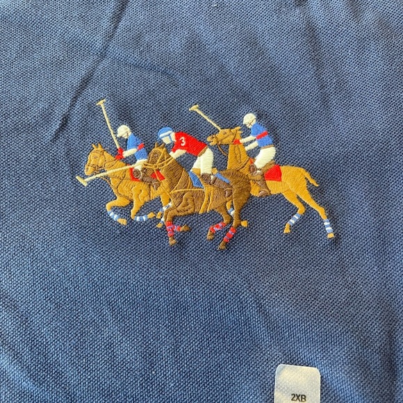 RALPH LAUREN TRIPLE PONY LONG SLEEVE COLLAR POLO SHIRT! NWT! XXL - Picture 4 of 6